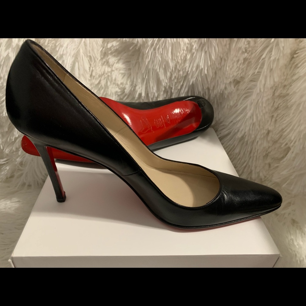 Christian Louboutin Black Nappa Leather Pumps
